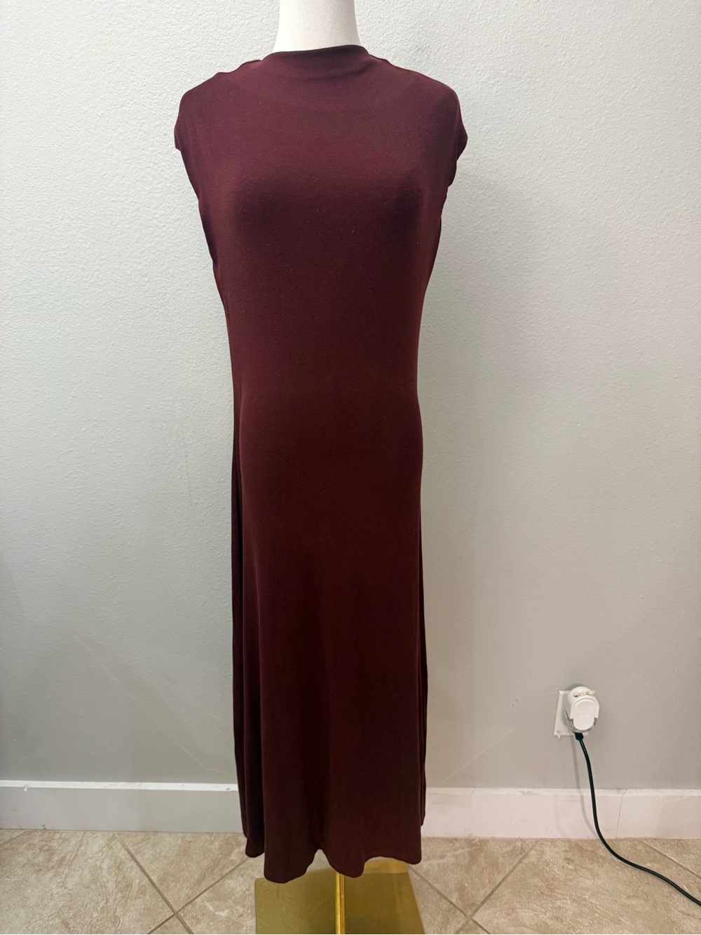 OGL ProWarm Soft Cozy Sleeveless Turtleneck Brami Dress XLcranberry red